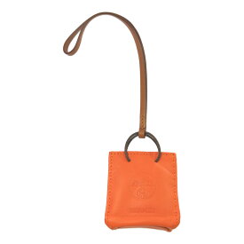 HERMES エルメス サックオランジュ・バッグチャーム バッグアクセサリー/オレンジ/キーホルダー【♀】【B】【レディース】/b260116★■602555【中古】