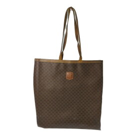 CELINE セリーヌ マカダム・トートバッグ レザー/ブラウン/マカダム/PVC/肩掛け/縦型【オールシーズン】【♀】【C】【レディース】/b260126★■603217【中古】