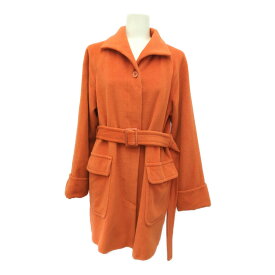 KUMIKYOKU 組曲 ステンカラーコート/2/オレンジ/ベルテッド/ロングコード/フラップポケット【春秋】【♀】【B】【レディース】/b260126★■603413【中古】