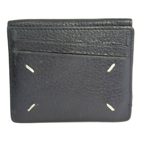 Maison Martin Margiela メゾンマルタンマルジェラ アイコンステッチ 名刺入れ パスケース IDケース財布 ブラック 定期入れ【B】【メンズ・レディース】/b260127★■603741【中古】