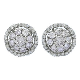 0.76ct/FD:0.30ct/フラワーモチーフ ピンクダイヤモンド カラーレスダイヤ スタッド ピアス/Pt900-2.2g/プラチナ 【♀】【A】【レディース】/h260128★■604044【中古】