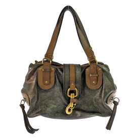 Chloe クロエ ケララ・ショルダー／ハンドルバッグ/03-07-51-5267/メタリック×ブラウン【オールシーズン】【♀】【A】【レディース】/b260128★■603630【中古】