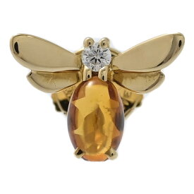 CHAUMET ショーメ アトラップ モワ 1粒 シトリン ダイヤモンド シングルピアス/K18PG/750-0.9g/ピンクゴールド 蜂 【♀】【S】【レディース】/h260210★■604930【中古】