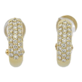 美品 0.5ct FD:0.5ct パヴェセッティング ダイヤモンド ピアス/K18YG/750-5g/イエローゴールド【♀】【S】【レディース】/h260210★■603357【中古】