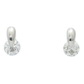 美品 1点モノ 0.33ct 0.33ct/シンプルデザイン ダイヤモンド ピアス/Pt900-2.0g/プラチナ 【♀】【S】【レディース】/h260212★■604553【中古】