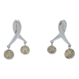 0.4ct/FD:0.4ct/ダンシング 4粒 ブラウンダイヤモンド ペア ピアス/K18WG/750-1.2g/ホワイトゴールド 【♀】【S】【レディース】/h260212★■605025【中古】