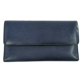 LOUIS VUITTON ルイヴィトン エピ ポルトトレゾールインターナショナル L字ファスナー長財布 M63385 ネイビー【♀】【B】【レディース】/b260224★■606683【中古】