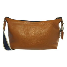 COACH コーチ エンボスロゴ カーフレザー ショルダーバッグ F70559 ブラウン シルバー金具 【オールシーズン】【♀】【B】【レディース】/b260310★■608401【中古】