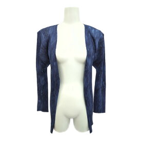 美品 PLEATS PLEASE プリーツプリーズ タイダイ柄 プリーツ カーディガン PP63-J0107 size3 ブルー 【オールシーズン】【A】【メンズ・レディース】/b260310★■608292【中古】