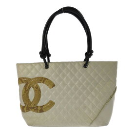 希少 2004年製 CHANEL シャネル カンボンライン パイソン トートバッグ 9番台 シリアル有 ココマーク ホワイト 激レア 【オールシーズン】【B】【メンズ・レディース】/b260422★■612517【中古】