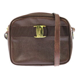 Salvatore Ferragamo サルヴァトーレフェラガモ ヴァラリボン ショルダーバッグ D21-3096 ボルドー 【オールシーズン】【♀】【B】【レディース】/b260423★■612044【中古】