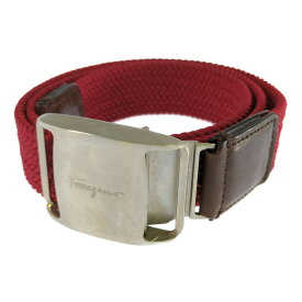 Salvatore Ferragamo サルヴァトーレフェラガモ サッシュベルト CA-67 レッド 【B】【メンズ・レディース】/b260429★■613366【中古】
