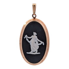 WEDGWOOD ウェッジウッド 女性像 カメオ ストーン ペンダントトップ 合金メッキ-4.2g ゴールド金具【♀】【A】【レディース】/h260508★■613746【中古】