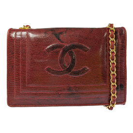 CHANEL シャネル チェーン ショルダー ショルダーバッグ レッド【オールシーズン】【B】【メンズ・レディース】/b260508★■613733【中古】