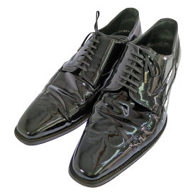 Dior HOMME ディオールオム エナメル レースアップシューズ靴 40 ブラック【オールシーズン】【♂】【B】【メンズ】/b260518★■613986【中古】