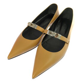 HERMES エルメス キアラ ケリー金具 パンプス靴 37 ベージュ【オールシーズン】【♀】【N】【レディース】/b260518★■613994【中古】