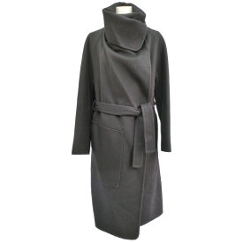 HERMES エルメス ベルテッド ガウンコート 4H0118DA 36 ブラック【春秋冬】【♀】【S】【レディース】/b260512★■613932【中古】