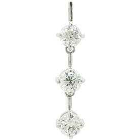 3.368ct (1.005ct 1.169ct 1.194ct) リロジー 3P ダイヤモンドペンダントトップ Pt900-5.1g プラチナ【♀】【A】【レディース】/h260519★■614442【中古】