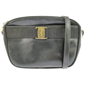 Salvatore Ferragamo サルヴァトーレフェラガモ ショルダーバッグ ブラック【オールシーズン】【B】【メンズ・レディース】/b260526★■615594【中古】