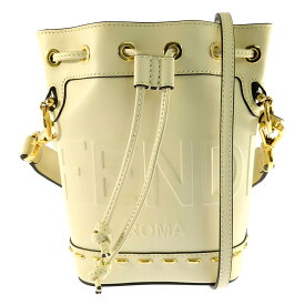 FENDI フェンディ ミニモントレゾール 巾着ショルダーバッグ 8BS010 ホワイト【オールシーズン】【S】【メンズ・レディース】/b260603★■616652【中古】