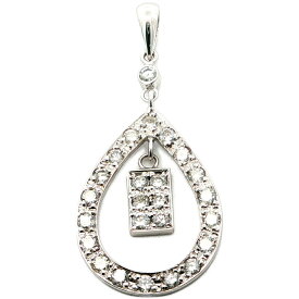 0.82ct メレダイヤ ダイヤモンドペンダントトップ K18WG/750-1.9g ホワイトゴールド【♀】【S】【レディース】/h260618★■616713【中古】