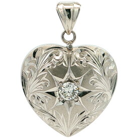 0.433ct メンズジュエリー ハートモチーフ ダイヤモンドペンダントトップ Pt900-12.0g プラチナ【♀】【N】【レディース】/h260808★■621681【中古】