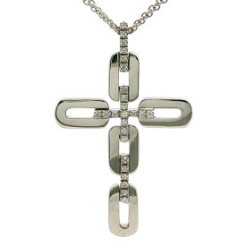 DAMIANI ダミアーニ インスィエメ クロスモチーフ ダイヤモンドネックレス ペンダント K18(WG無)-13.7g ホワイトゴールド【♀】【N】【レディース】/h260808★■621531【中古】