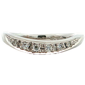 0.06ct STAR JEWELRY スタージュエリー ピンキー ダイヤモンドリング 指輪 K18(WG無)-2.3g 2号 #42 2ZR0856 ホワイトゴールド【♀】【N】【レディース】/h260814★■621315【中古】