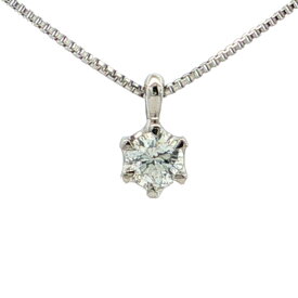 0.08ct ダイヤモンドネックレス ペンダント K18WG/750-1.0g ホワイトゴールド【♀】【N】【レディース】/h260817★■621867【中古】