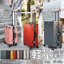 【マラソン限定 P10倍】 スーツケース キャリーケース 軽量 軽い 機内持ち込み 大型 旅行 Sサイズ Mサイズ Lサイズ 持ち運び 国内 海外 TSAロック スムーズ ダブルハンドル チャック きゃりーけーす バッグ