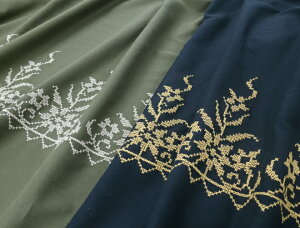 【レース生地 刺繍 生地 布】30ビエラ・クロスステッチ片ボーダーレース(RG-29537v)コットン