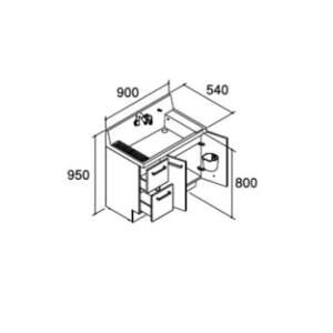 AR3H-905SYN nCO[h INAX/LIXIL. sAʉϑ{ o^Cv n VOo[V[ Ԍ900mmkHJl