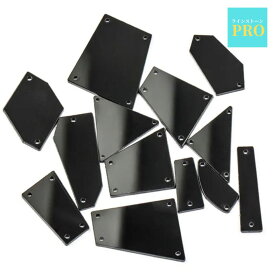 送料無料 アクリルミラー 縫い付け 黒 ブラック 35個 社交ダンス バレエ 新体操 衣装 ドレス アクリル製 クリスタルストーン ビジュー ストーン パーツ フラット 3,980円以上送料無料