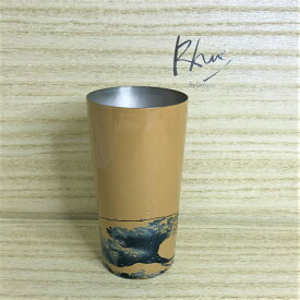 チタンタンブラーRhus　神奈川沖浪裏　大　漆　高級　プレゼント　ギフト　ご褒美　保温　保冷　ビールグラス