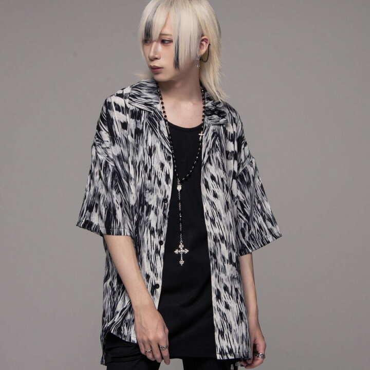 楽天市場 Cv Select シーブイセレクト 総柄オープンカラー半袖シャツ 全2色 あす楽対応 送料無料 シャツ メンズ ブランド ヒョウ柄 豹柄 レオパード柄 V系 地雷系 メンヘラ 服 ファッション サブカル系 半袖 トップス 総柄 Civarize公式ストア