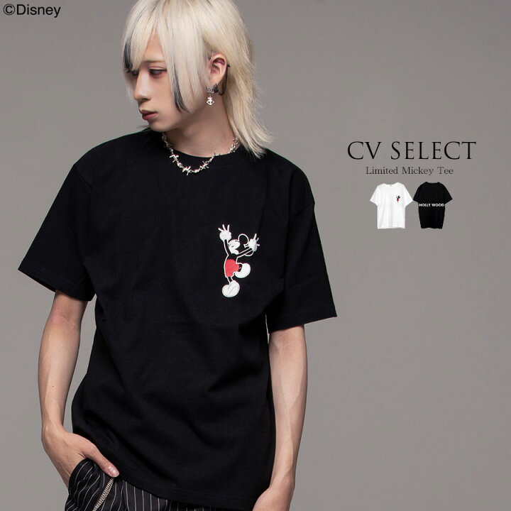 楽天市場 Cv Select シーブイセレクト 別注hollywoodプリントミッキーtee 全2色 返品対象外商品 あす楽対応 Tシャツ ミッキーマウス ディズニー Disney トップス ヴィジュアル系 V系 メンズ パンク ファッション レディース ビッグ メンヘラ Civarize公式ストア