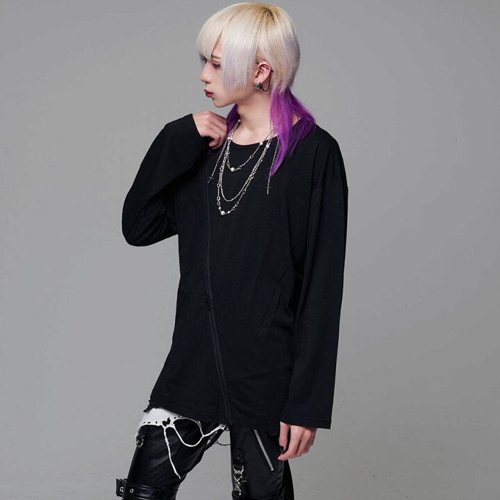 楽天市場 Civarize シヴァーライズ Zipデザインモードロンt 全2色 返品対象外商品 あす楽対応 ロンt 長袖 長袖tシャツ Tシャツ ジップ ビッグ パンク メンズ モード ファッション 服 ヴィジュアル系 V系 レディース パンク 送料無料 Civarize公式ストア