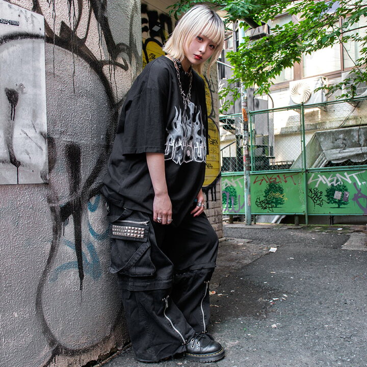 楽天市場 Izblack イズブラック モノクロファイアープリントtシャツ 全1色 あす楽対応 返品対象外商品 ロンt 長袖tシャツ 地雷系 サブカル系 Y2k ピープス系 ゴシック メンズ レディース 黒 白 ブラック ファッション 服 Civarize公式ストア