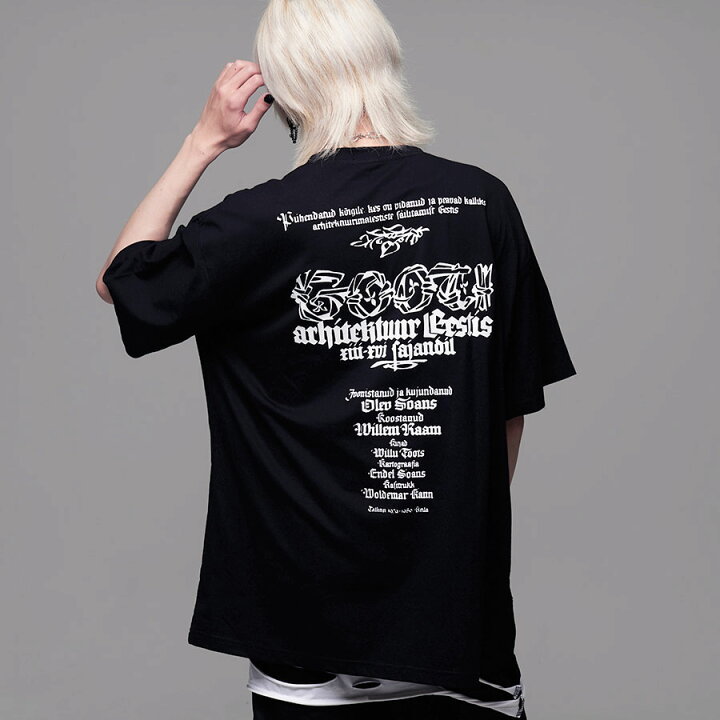 楽天市場 Izblack イズブラック レタープリントtシャツ 全1色 あす楽対応 返品対象外商品 Tシャツ 半袖tシャツ Tee 地雷系 サブカル系 Y2k ピープス系 ゴシック ヴィジュアル系 V系 メンヘラ 病み メンズ レディース 黒 ブラック ファッション 服 原宿系