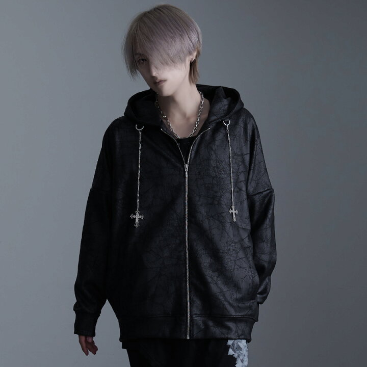 CIVARIZE スラブコーティングパーカー 楽しくっ ブラック
