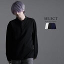 "CV Select【シーブイセレクト】ヘンリーネックワッフルロンT/全3色"ロンT Tシャツ tee メンズ 長袖Tシャツ カットソー きれいめ　ホスト系 Vネック M L LL 地雷系 ヴィジュアル系 V系 お兄系 ブラック 黒 ホワイト 白 無地 ファッション