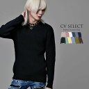 "CV Select【シーブイセレクト】ラーベン編みクルーネック長袖コットンニットソー/全12色"【あす楽対応】ニット メンズ セーター 無地 ブランド シンプル クルーネック ワッフル 長袖 コットン ファッション カジュアル ホワイト ブラック 白 黒