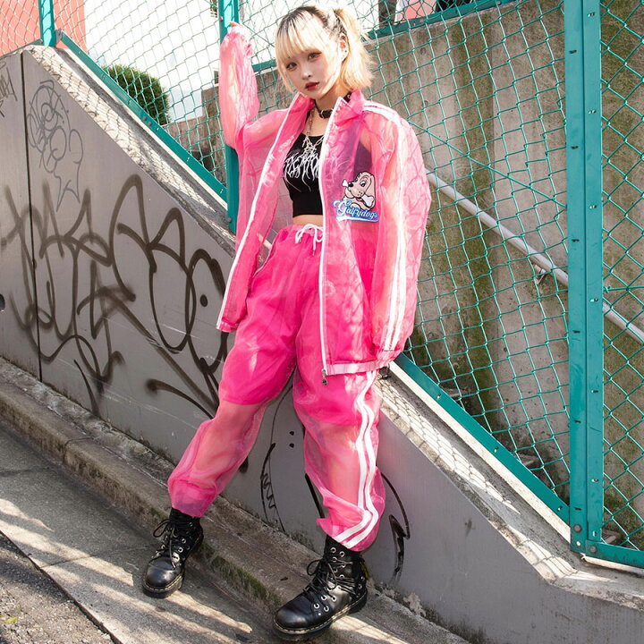 楽天市場 Galfy ガルフィー スケスケセクハラセットアップ 全3色 あす楽対応 セットアップ メンズ レディース セットアップ 上下セット ジャージ ショーツ V系 服 地雷系 メンヘラ Y2k サブカル系 黒 ブラック 水色 ライトブルー ピンク Civarize公式ストア