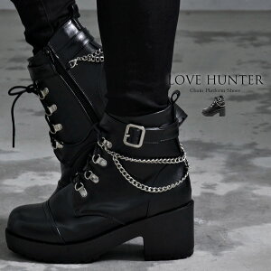 LOVE HUNTER�y���u�n���^�[�z�`�F�[���t���n�C�q�[���X�g���[�g�`�b�v�u�[�c/�S1�F�u�[�c ����u�[�c �C �V���[�Y ���B�W���A���n �r�W���A���n V�n Visual �����Y �t�@�b�V���� �S�V�b�N �p���N