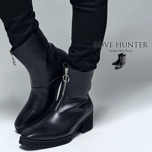 LOVE HUNTER�y���u�n���^�[�z�n�C�q�[���t�����g�W�b�v�u�[�c/�S1�F�u���b�N �� ���B�W���A���n �r�W���A���n V�n visualkei �����Y �t�@�b�V���� �����Y�C �C �V���[�g�u�[�c �~�h���u�[�c ����