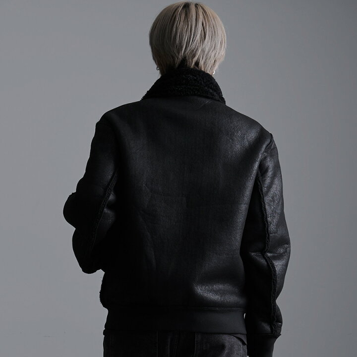 極美品✨ ANT ボアライダースジャケット アイボリー F ムートン風 