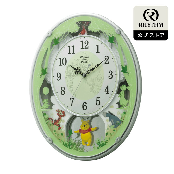 楽天市場】リズム 公式 | ディズニー くまのプーさん 壁掛け 時計