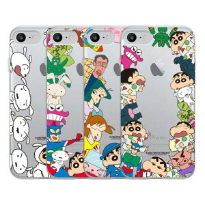 CQ N񂿂 킢킢 iPhone Galaxy [[ P[X Jo[ X}zP[X CRAYON SHINCHAN BUZZ Clear Jelly Case Cover