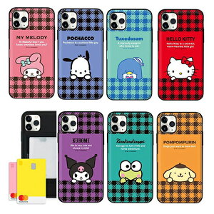 79 TI `FbN iPhone Galaxy }Olbg J[h hA op[ P[X Jo[ X}zP[X Sanrio Characters Check Magnetic Card Door Bumper Case Cover J[h2[łp ~[Ă