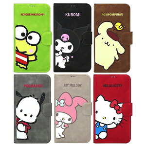79 TI XG[h iPhone Galaxy 蒠^ P[X Jo[ X}zP[X Sanrio Characters Suede FLIP Case Cover